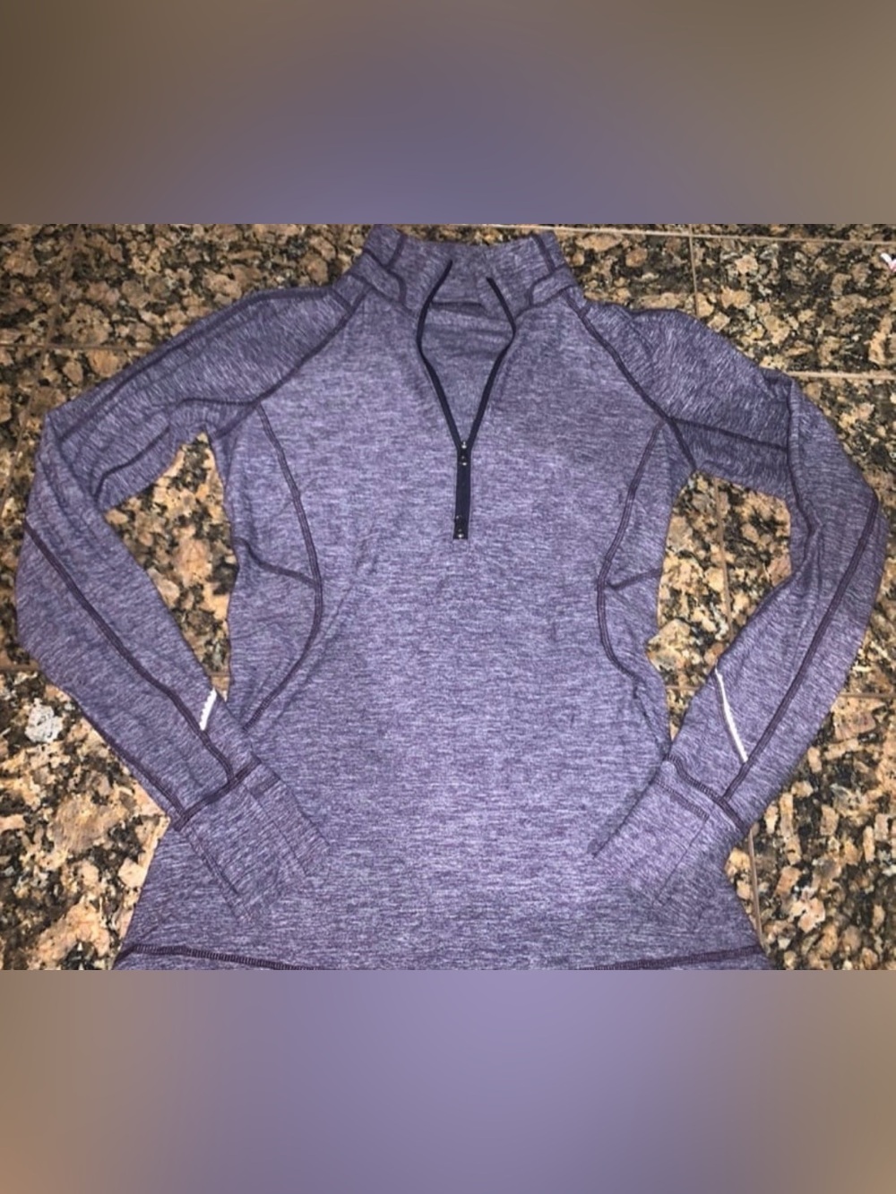 Lululemon  1/4 zip pullover size 6 long sleeve mock neck athletic top run